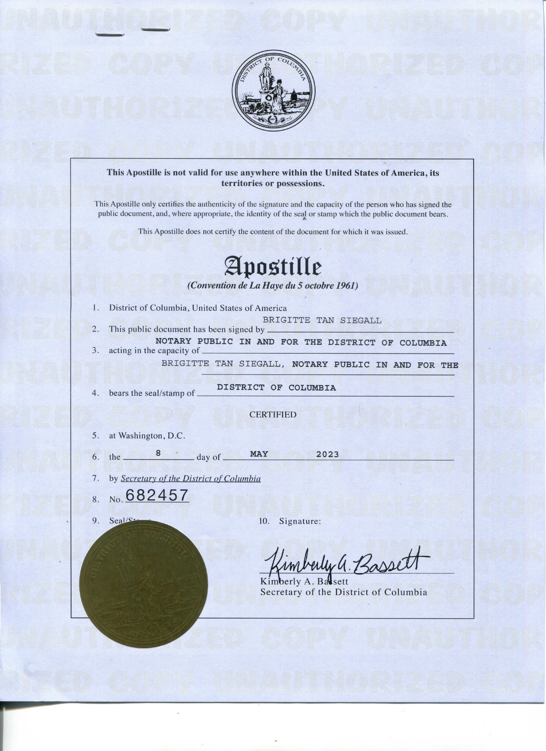 Contoh Apostille Meridian